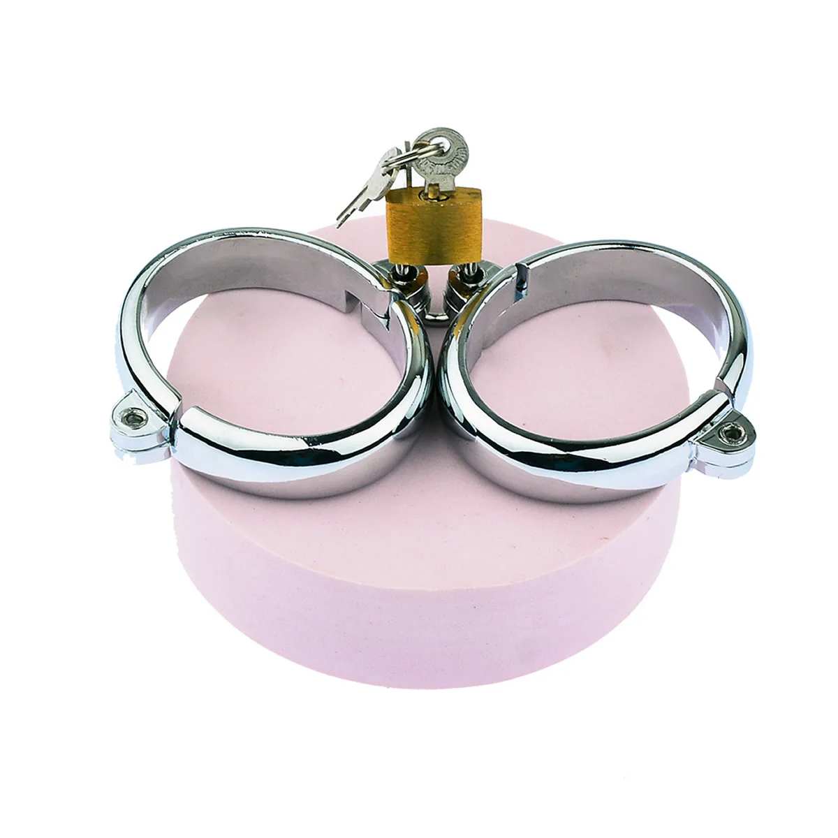 Sex Handcuffs BDSM Oval Metal Handcuffs Lockable Shackles FootCuffs Ankle Cuffs Restraints For Women Men