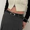 Vintage Belt Moon Star Punk Crescent Decoration Couple Y2k Buckle Metal Gothic Men Women Pu Leather Waistband Jeans Pants Belt