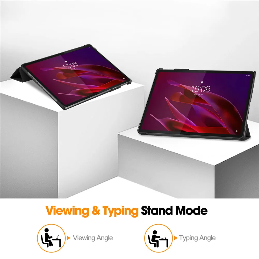 Premium Folding Stand PU Leather Tablet Case with Auto Sleep Feature