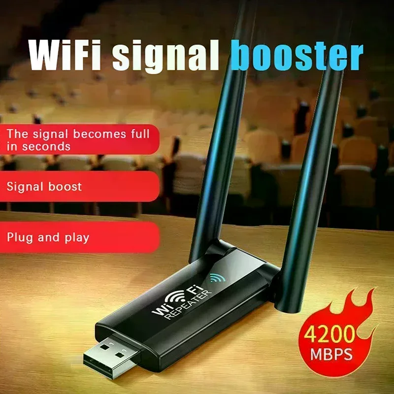 USB Wifi Repeater 300M Wi-Fi Signal Booster 2.4G Wireless Extender Wi Fi Adapter For Desktop PC Laptop Signal Amplif