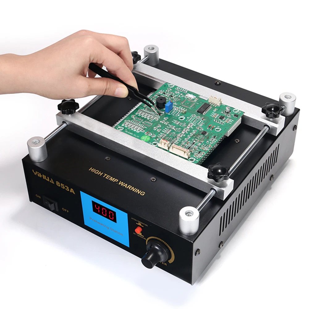 YIHUA 853A SMD BGA Rework Soldering Station Preheating Desoldering Welding Tools PCB Holder Rework Soldering Station Bottom Heat soldering tool,soldering station,welding tool,desoldering station