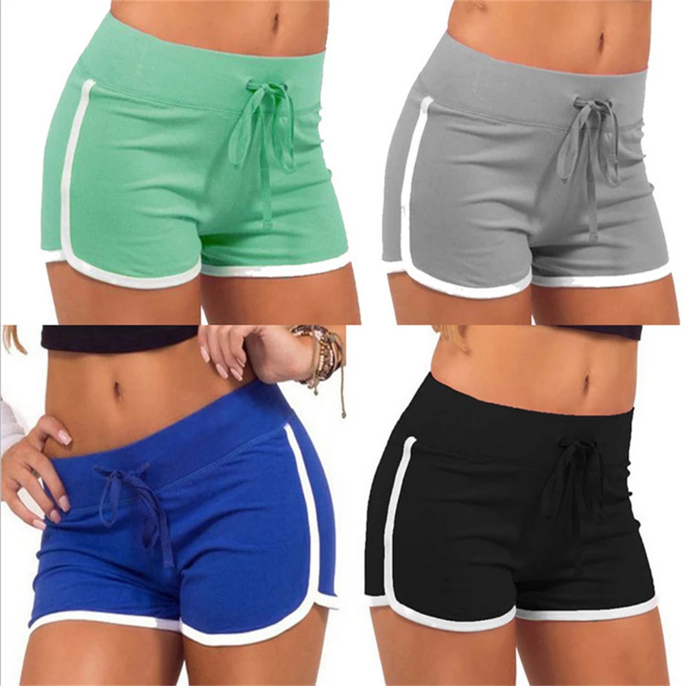 

Europe and the United States summer sports tie yoga shorts T44