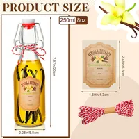 Swing Top Glass Bottles For Vanilla Extract Homemadeoz Beer Bottles with Caps for Home Beer Kombucha Soda Fermentation Supply 2