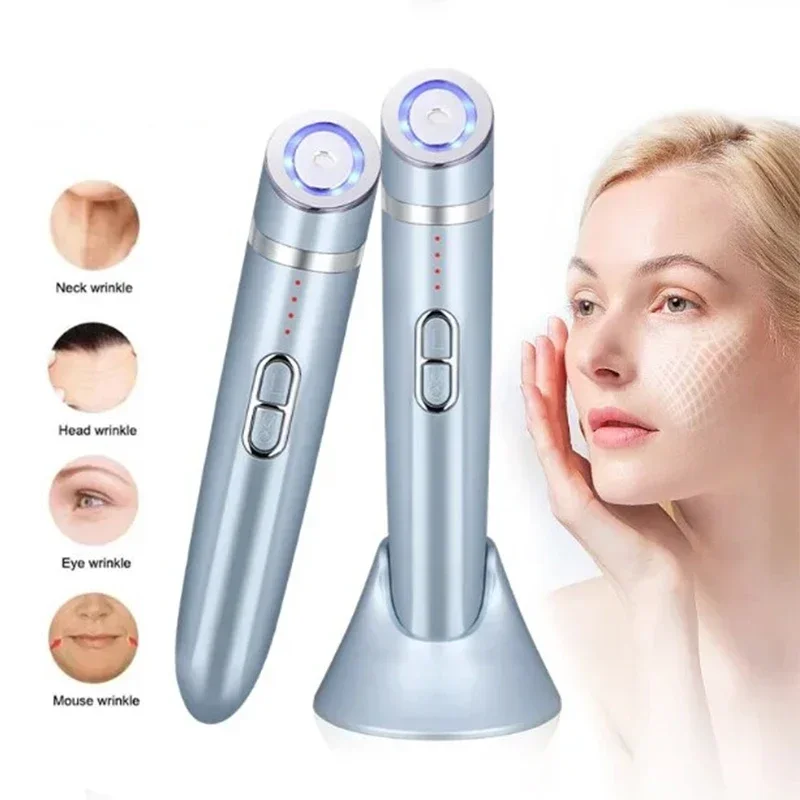 ultrasonic skin scrubber face cleanser blackhead acne removal facial spa vibration massager ultrasound peeling clean machine 394 Eye Beauty Massage Machine RF Anti-aging Fine Line Beauty Wrinkle Removal Skincare Eye Vibration Massager Facial Beauty Device