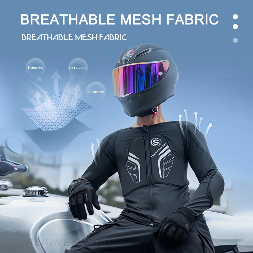 Summer Motorcycle Jacket Armor Men Breathable Sunscreen