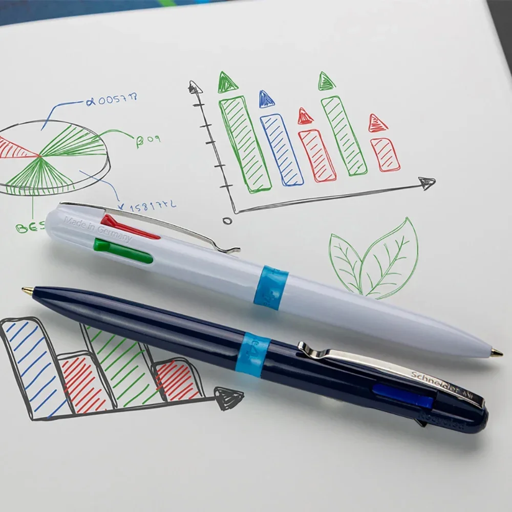 German Schneider TAKE4 Multi-function Ballpoint Pen 4 in 1 Push-type 4-color Changeable Refill Back To School Stationery multifunction pen ink ballpoint pen