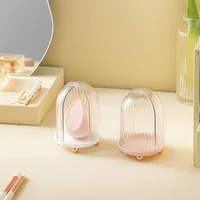 Dustproof Makeup Sponge Beauty Egg Bracket with Dryer Cover Cosmetic Organizer Box Gourd Powder Puff Rack Holder Drying Stand 2