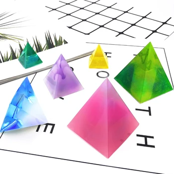 DIY piramida przezroczysta żywica epoksydowa żywica formy piramida trójkąt Quicksand formy silikonowe formy silikonowe formy tanie i dobre opinie CN (pochodzenie)