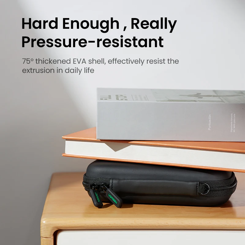 UGREEN Storage Case for Hard Disk Drive Portable Power Bank Case for External Hard Drive SSD HDD Protective Pouch Travel Bag Box