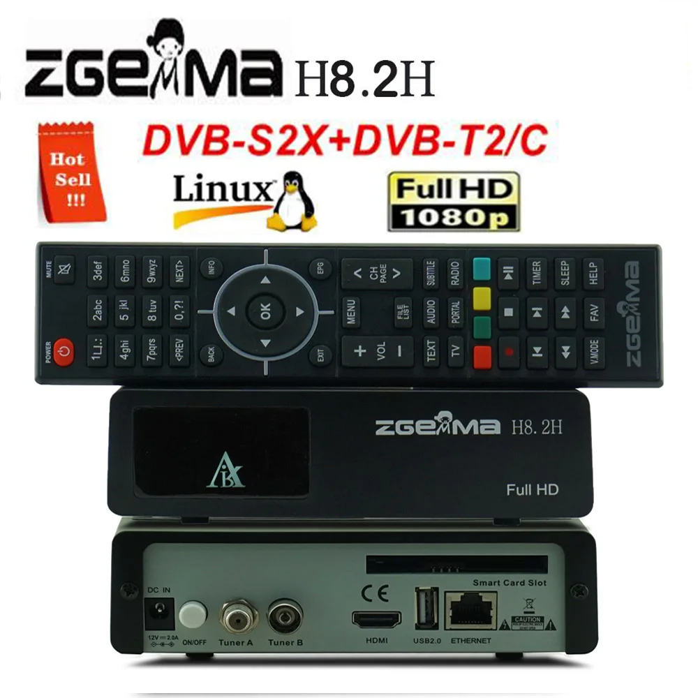 Vendita Calda!!! Ricevitore Satellitare Zgemma H8.2H Ricevitore Linux Enigma2 Dvb-S2X + Dvb-T2/C H2.65 1080P Decoder Tv Digitale Intelligente Hd