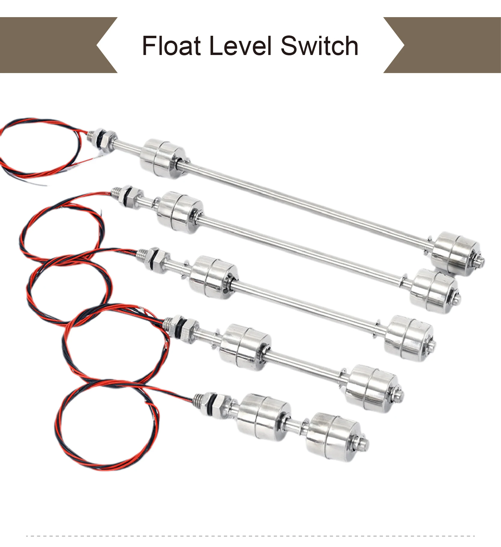 304 SS Double Ball Float Level Switch Liquid Level Controller High Low Water Lev