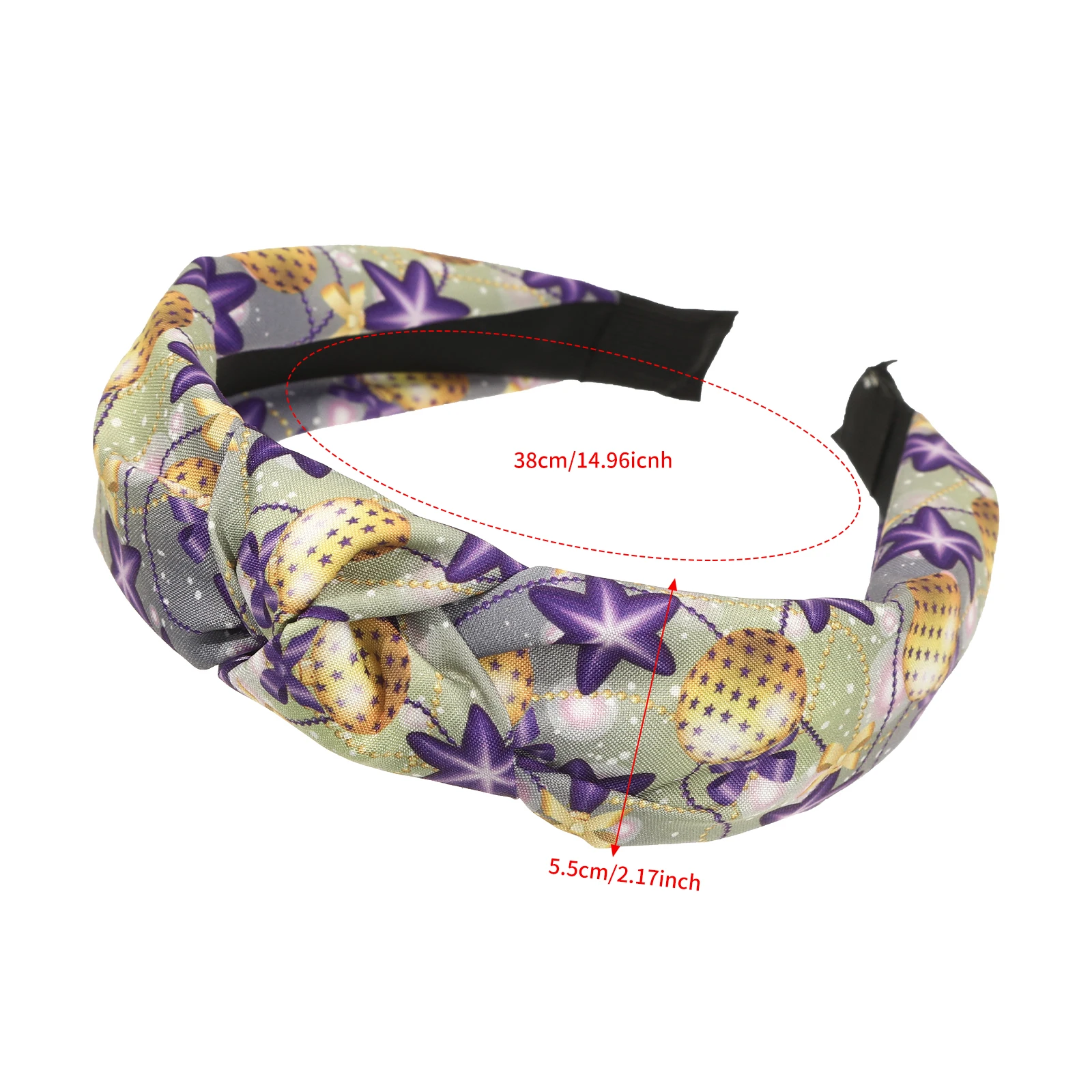 Colorful Cloth Knotted Hairband Starfish Gemstone Pattern Women Headband For Lady Girls Casual Shopping Travel Fashion Headpiece