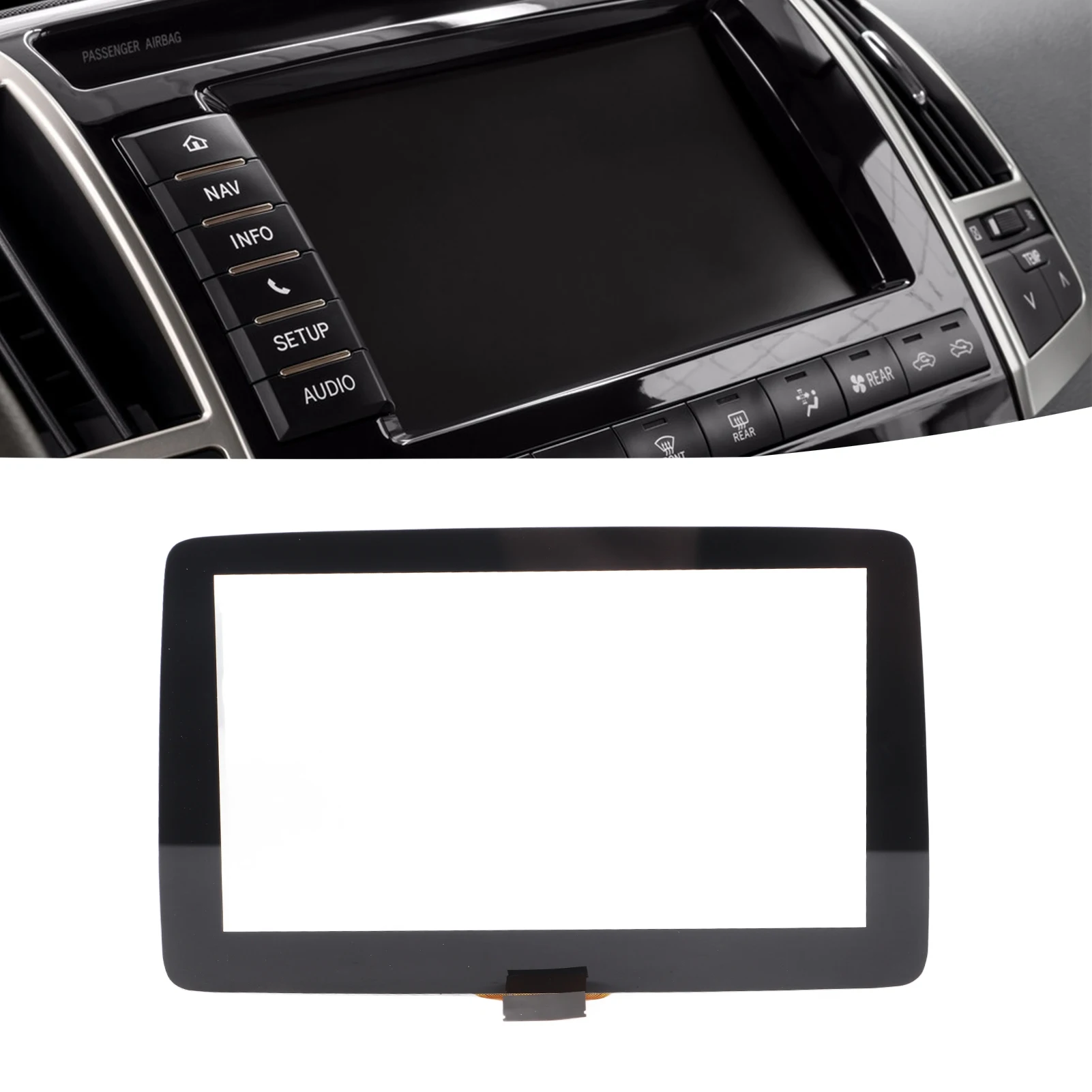 7-inch Transparent Acrylic Display Glass Replacement for Car Digitizer Auto Accessories