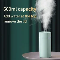 Humidificateur d'air USB, Double Port de pulvérisation, huile essentielle, 600ml, aromathérapie, brumisateur frais, purifie pour le bureau et la maison 2