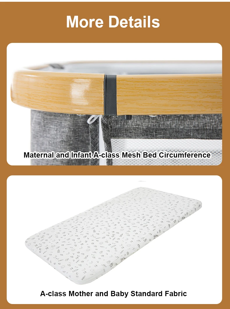 Baby Crib 3 in 1 Baby bed Portable Foldable Adjustable Height Rotatable Wheels Shaker Bassinet With Mosquito Net for Newborn S3a41bab76a7c43b7bb65034a1e139f20Q