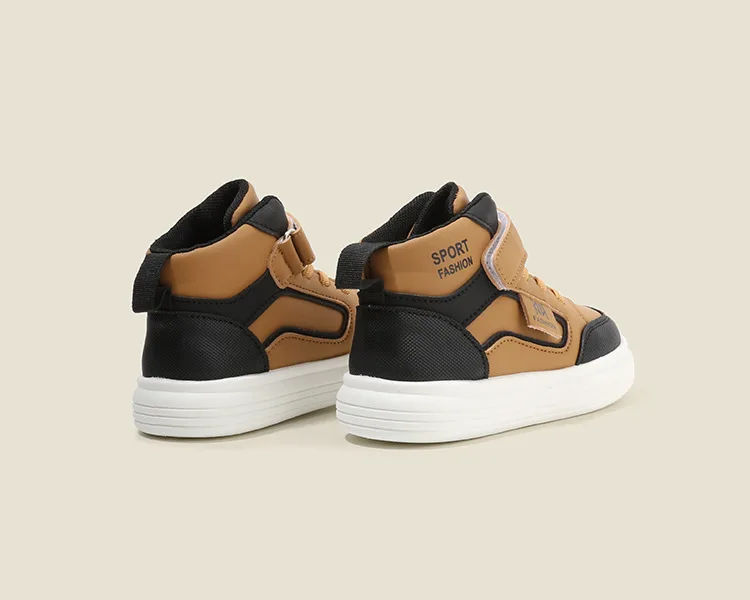 Kinder Frühling Herbst Junge Bord Schuhe Leichte Weiche Sohle Baby Schuh Casual Schuhe High Top Sneakers Mädchen Farbe Blockieren Listen – Detail 15