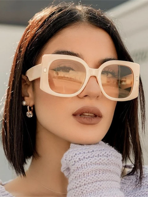 Gafas de sol cuadradas de gran tamaño para mujer, diseñador de