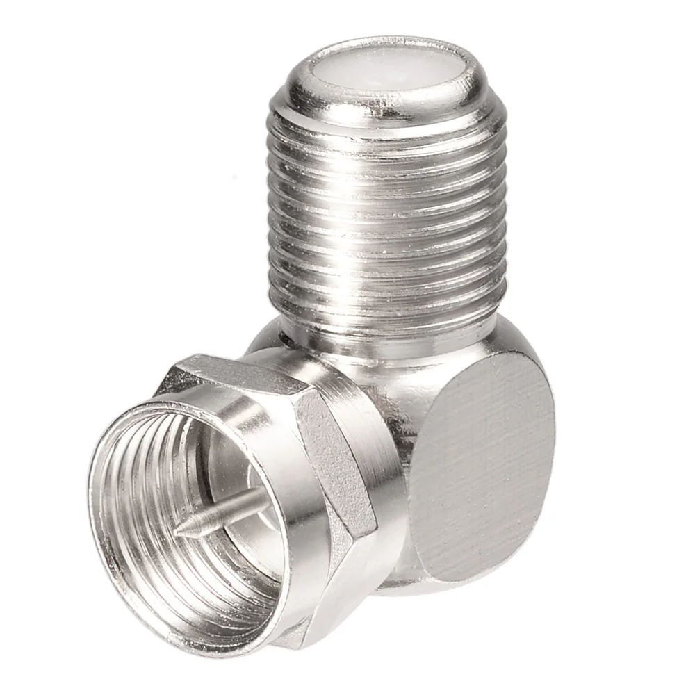 Superbat F Adapter Right Angle RF Coaxial Connector F Male to Female High-Quality Electronic Component