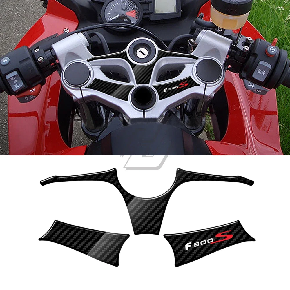 For Motorrad F800S 2007-2010 3D Carbon-look Upper Triple Yoke Defender