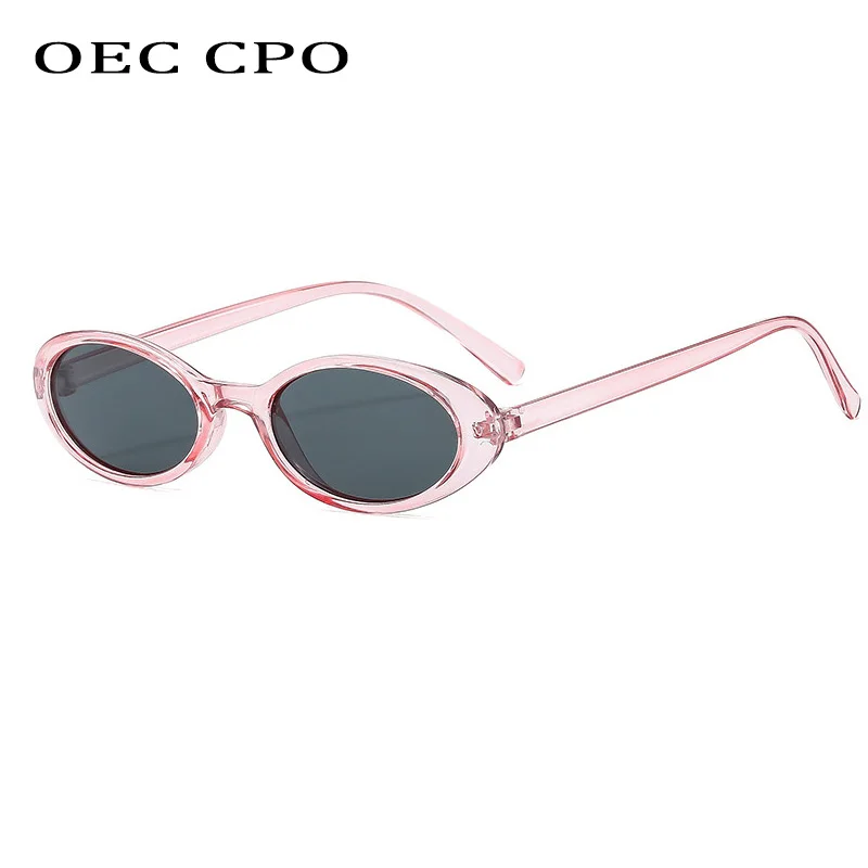 Vintage Sunglasses New Small Oval Sunglasses Women Men Trendy Vintage Hip Hop Cat Eye Sun Glasses Female Leopard Black Punk Eyewear UV400 Oculos