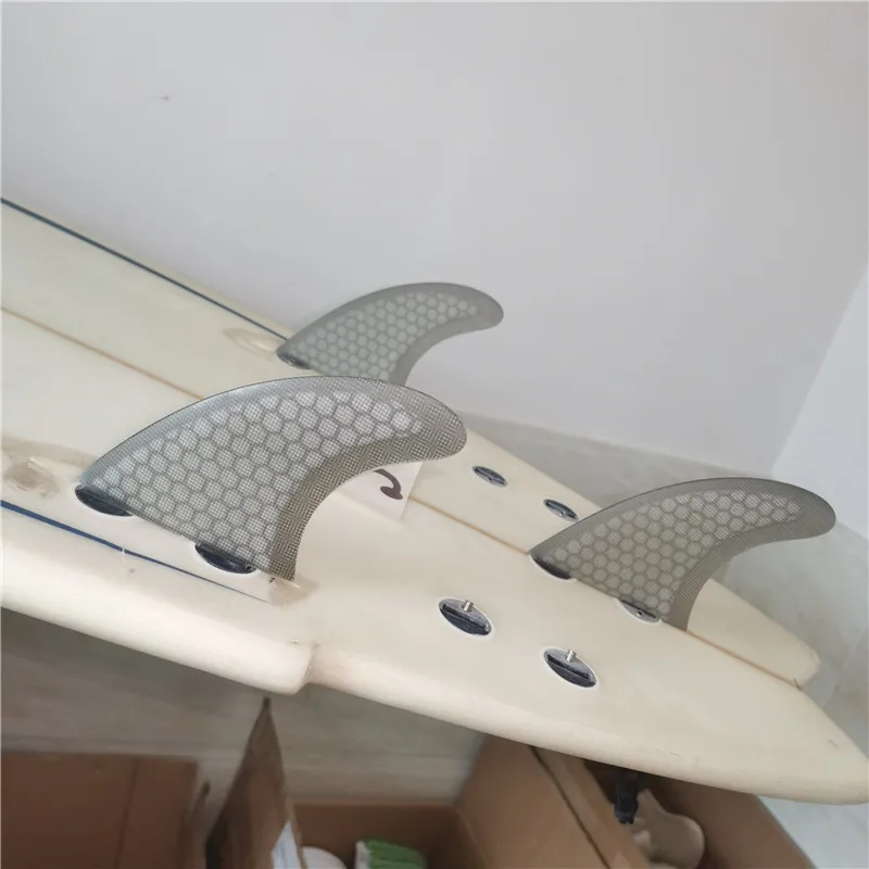 New Surfboard Fins 3PCS Set For BiLong FCS Box GX size Fiberglass Honeycomb with Carbon XS size Hot Sell Surf Fin Tri Fin