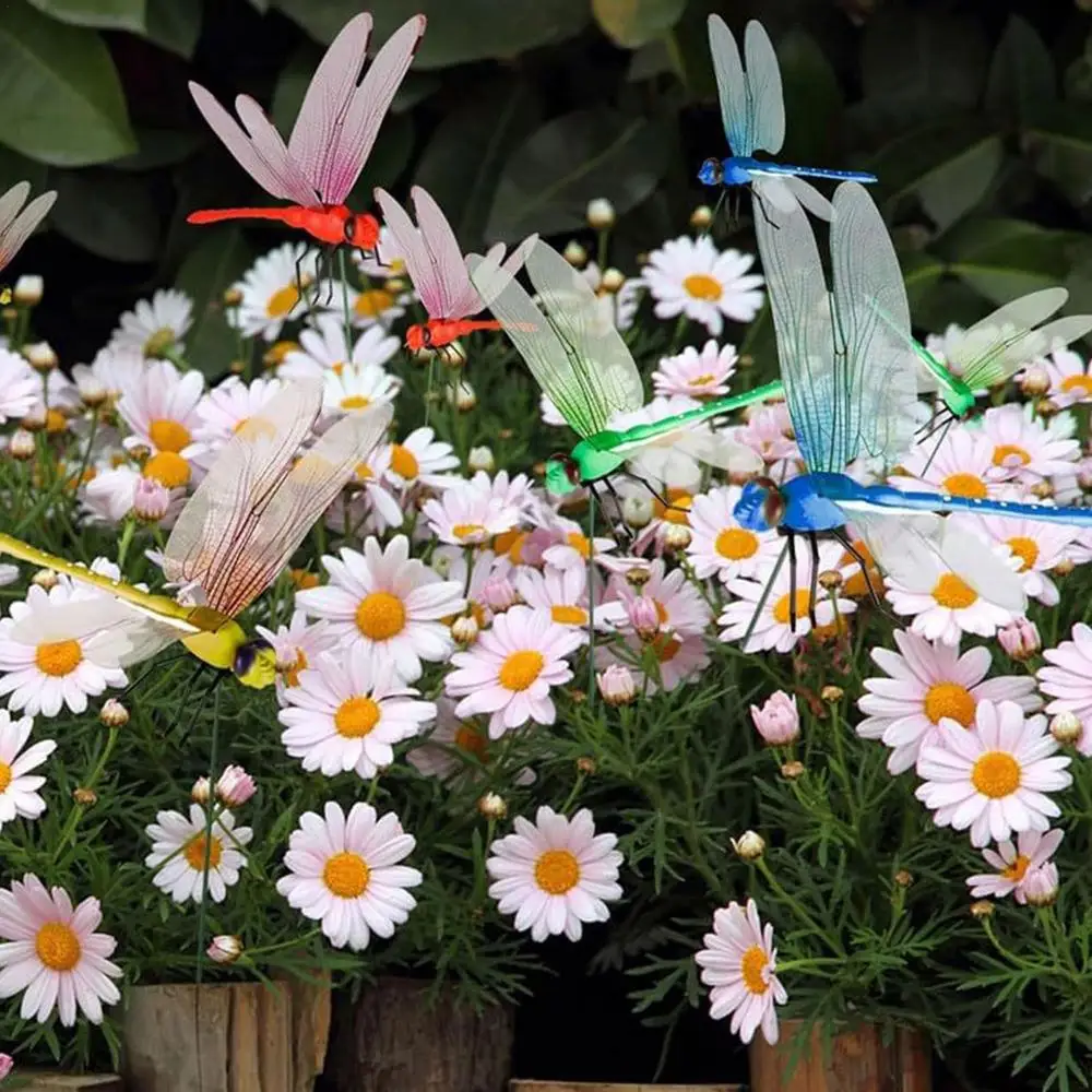 Description Picture 5 of item12Pcs Dragonfly Hat Clip Realistic Decoys Simulation Garden Stake Decorate Outdoor Realistic Outdoor Dragonfly Decor Clips