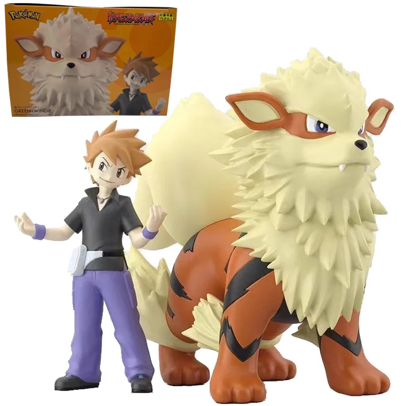 

In Stock Original BANDAI SPIRITS Pokemon Scale World Blue Oak Arcanine Pocket Monsters Anime Figure Model