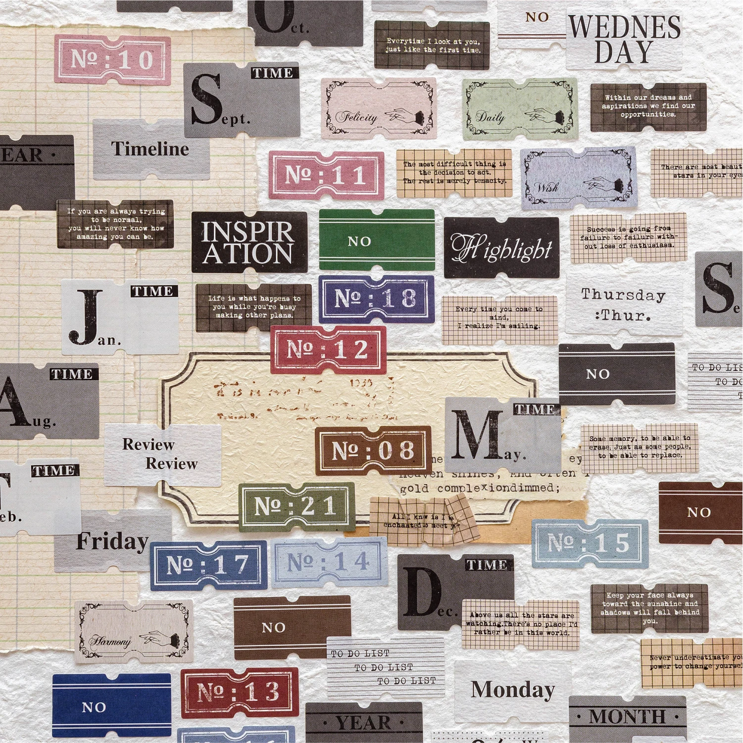 12팩/LOT 라벨 요소 시리즈 장 신선한 흰색 크래프트 종이 테이프
