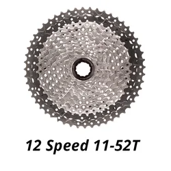 Sunshine Multi-Speed MTB and Road Bike Cassette Freewheel - Enhanced Performance Gearing (36/42/46/50T/52T) (12Speed 52T)