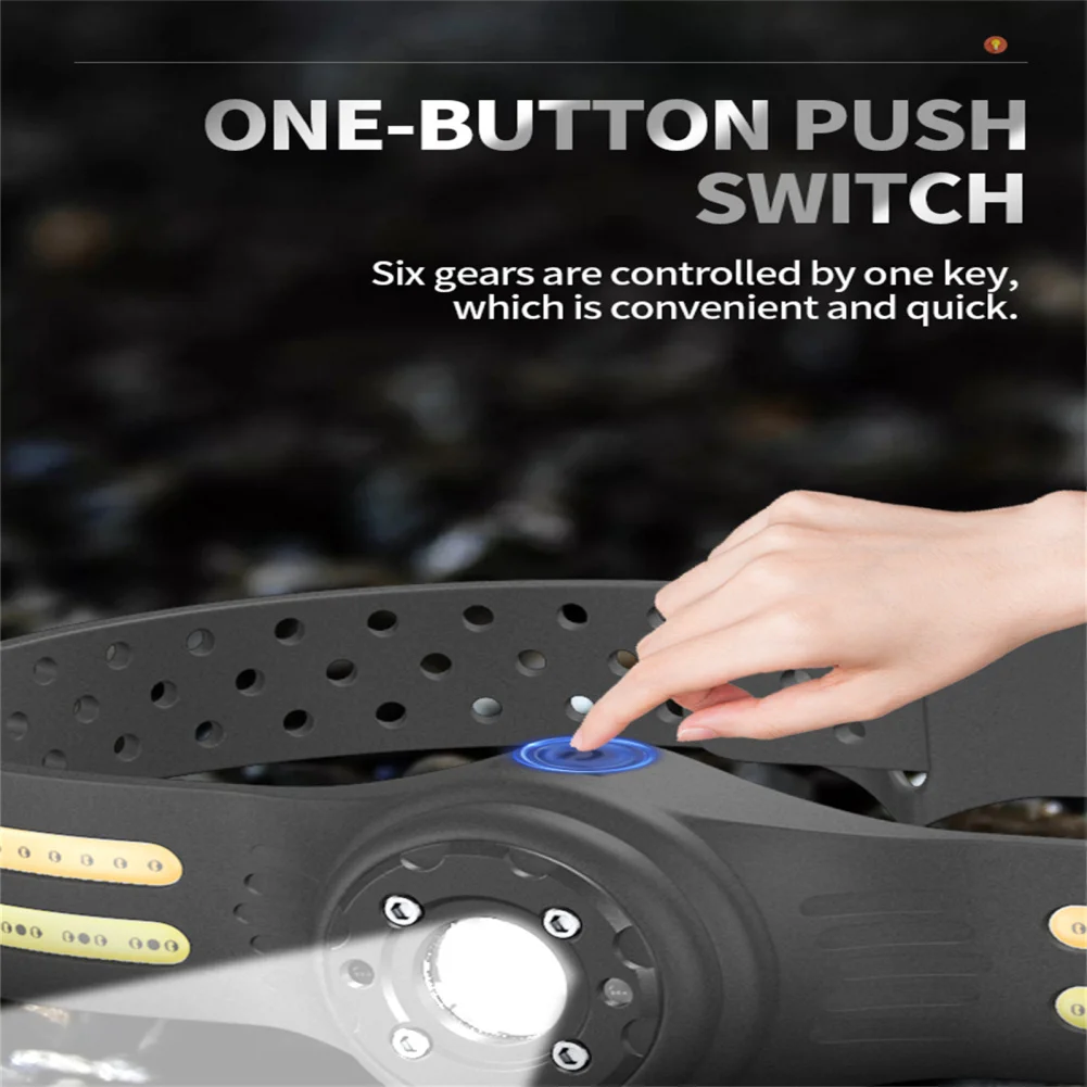 

LED Headlamp Rechargeable With Indicator Light COB Floodlight Headlight With Motion Sensor For Outdoor Camping Cycling Fishing