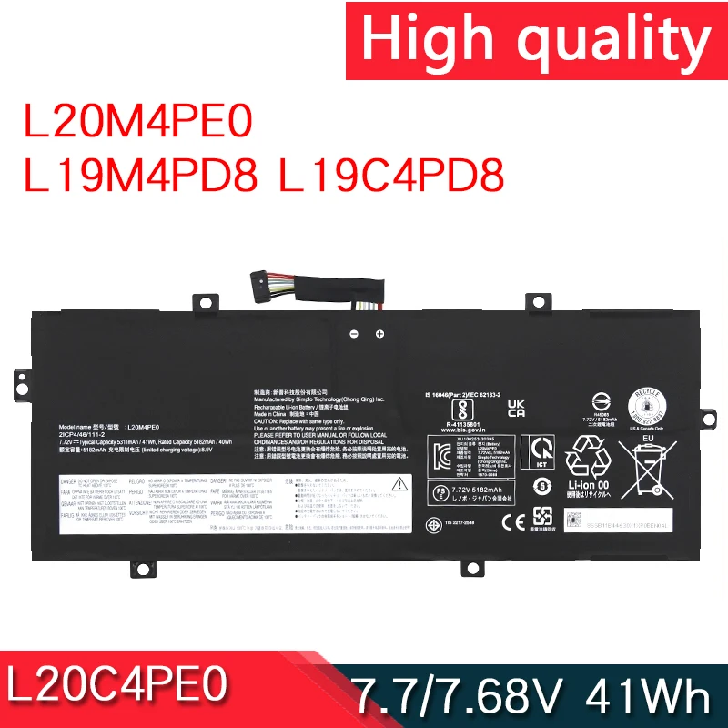 Nuova Batteria Muslimexmuslimah Per Lenovo Yoga Duet 7 13 Itl6 82Ma Yoga Duet Iml 2020 2021