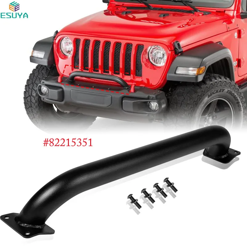 

82215351 Heavy Duty Front Grille Winch Brush Guard Fit for 2018-2021 Jeep Wrangler JL & 2020-2021 Jeep Gladiator JT