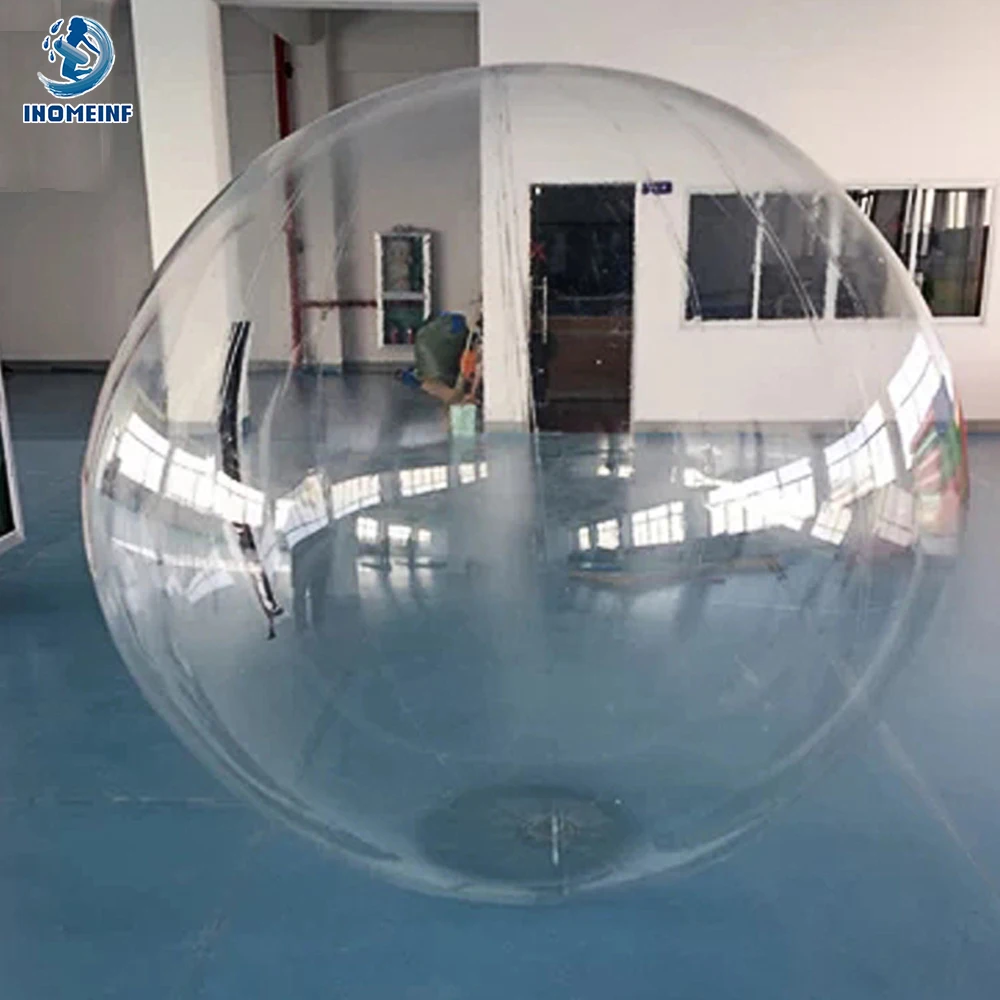 1.3-2.5m Diameter Inflatable Leg Water Walking Ball Transparent with Zipper for Water Playground Swimming Pool Rivers Ponds