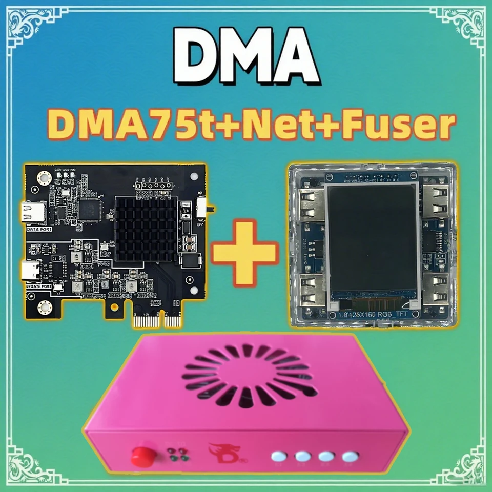 その他 DMA75T+HDMI FUSER+KMBOX NET DMA ハードウェア キット、HDMI フューザー、FPGA DMA カード、Kmbox