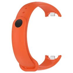 Silicone Sport Strap Rubber Bracelet for Fitness Tracker Accessories (Orange)