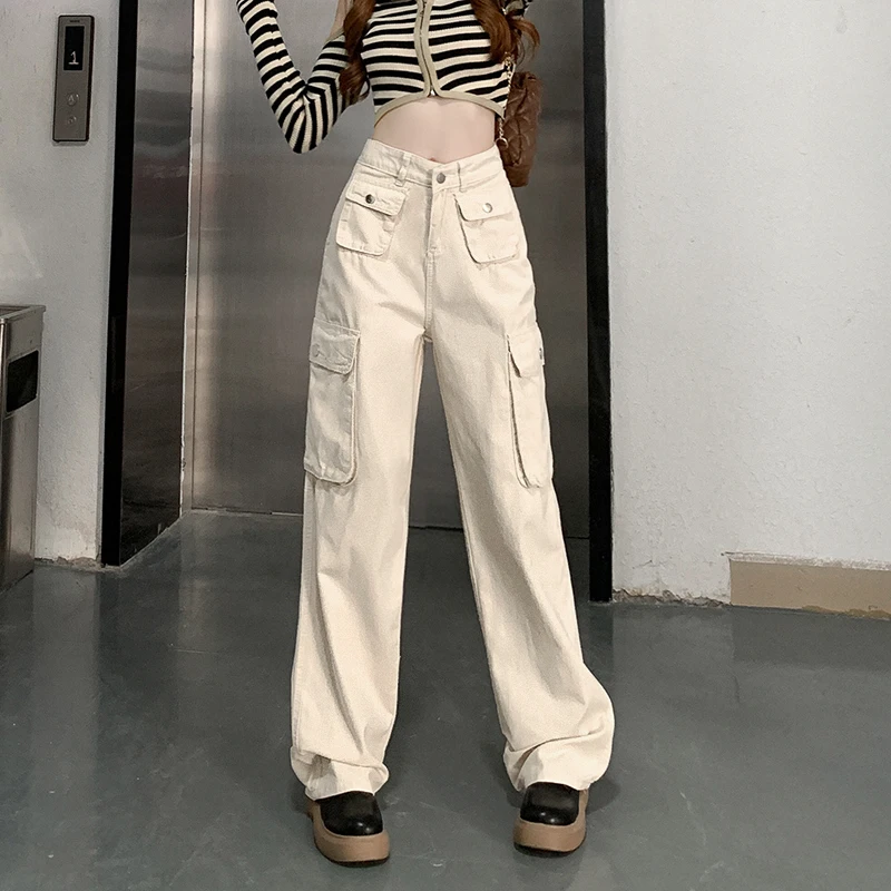 

2022 Women's Pants New Pattern Jeans Retro High Waist Show Thinness Sense of Design Straight Cylinder Free Shipping