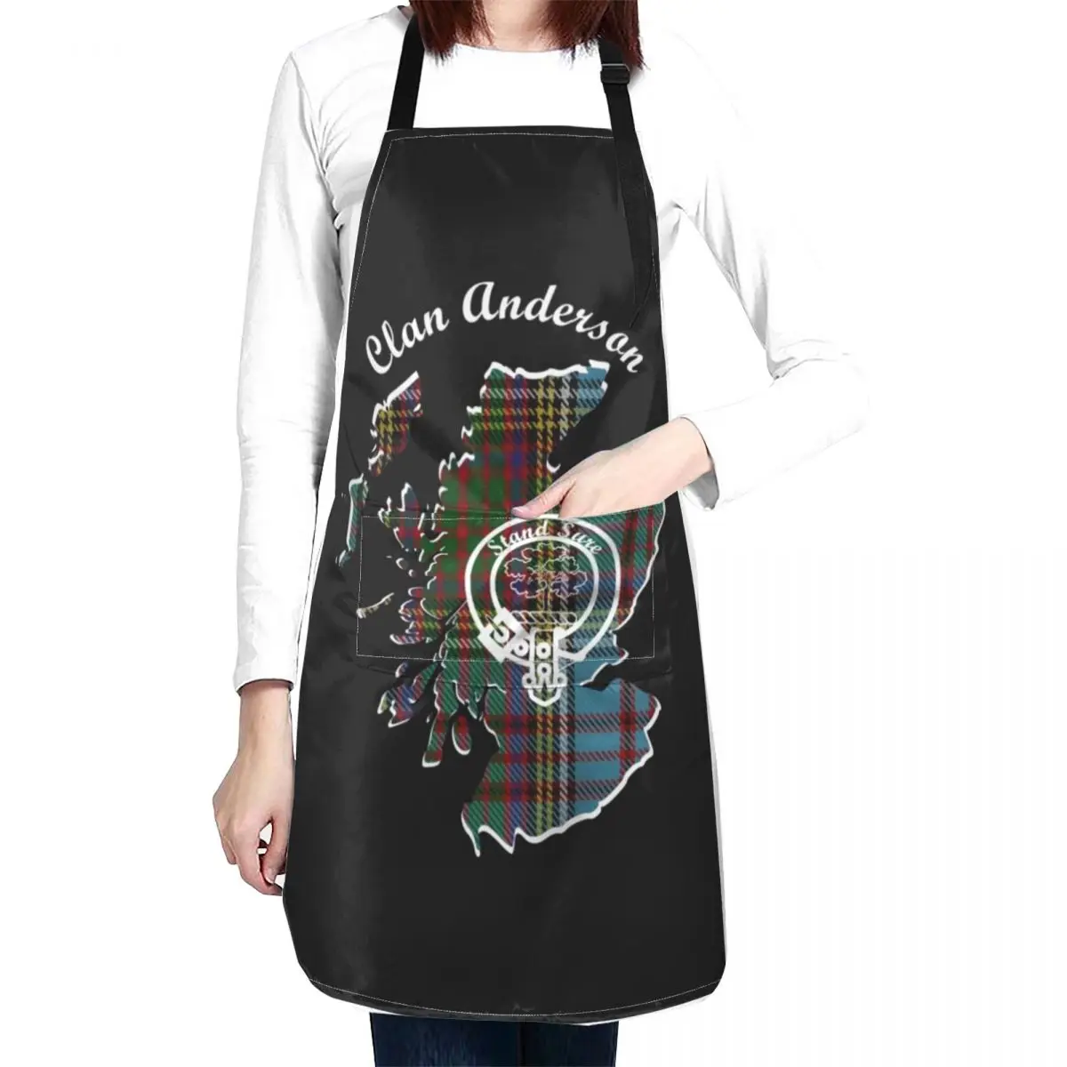 

Clan Anderson Scotland Map Crest Apron Apron For Nail Stylist Aprons For Women