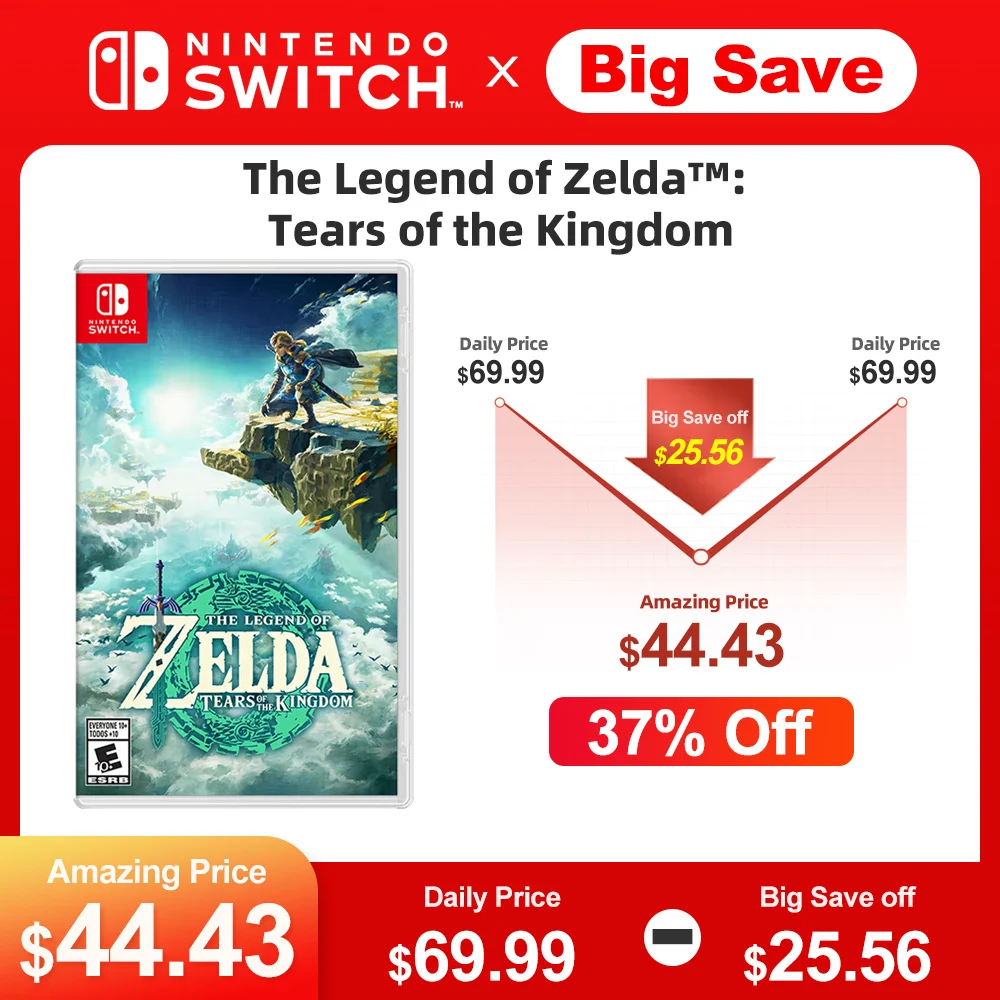 The Legend of Zelda Tears of the Kingdom Nintendo Switch Game Deals Original Physical Game Card for Switch OLED Lite In Stock