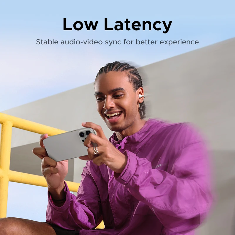 UGREEN LCD Full Color Smart Screen Wireless TWS Bluetooth Earphones Earbuds Open Clip Ear Headphones AI Call Noise Cancellation view 5