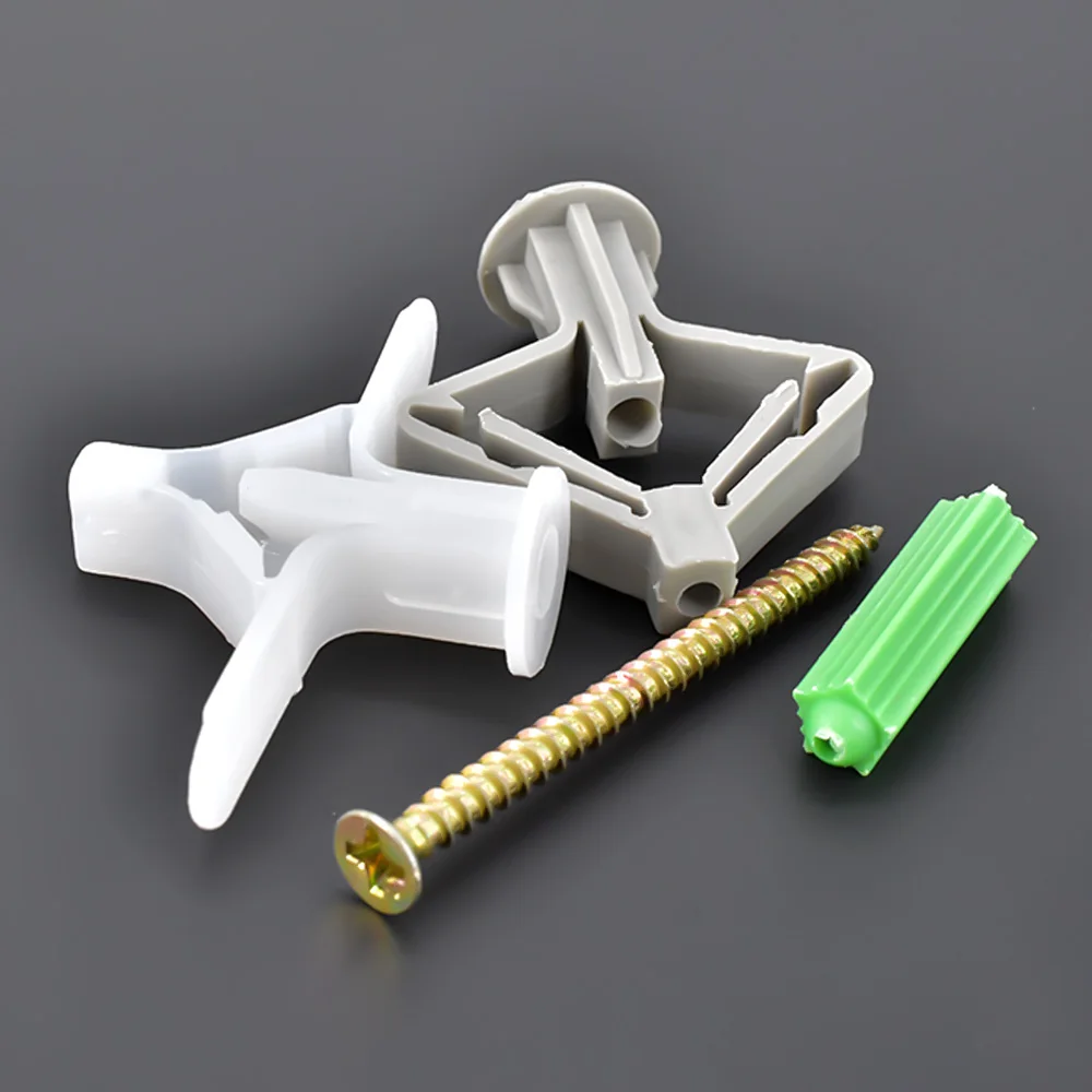 Aircraft Shape Butterfly Type Plastic Gypsum Anchors Expansion Bolts Accessories For Curtain Gypsum Board Hollow Wall Pipe Plug