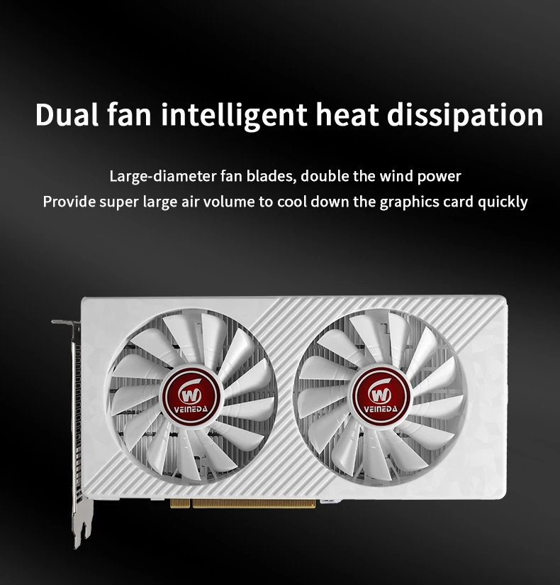 VEINEDA Graphics Card RX580 8GB PC Gaming GDDR5 256Bit PCI Express 3.0 ×16 GPU Computer Video Card placa de video 8 S3a42dd8b93814cb182c0641509d2f5522