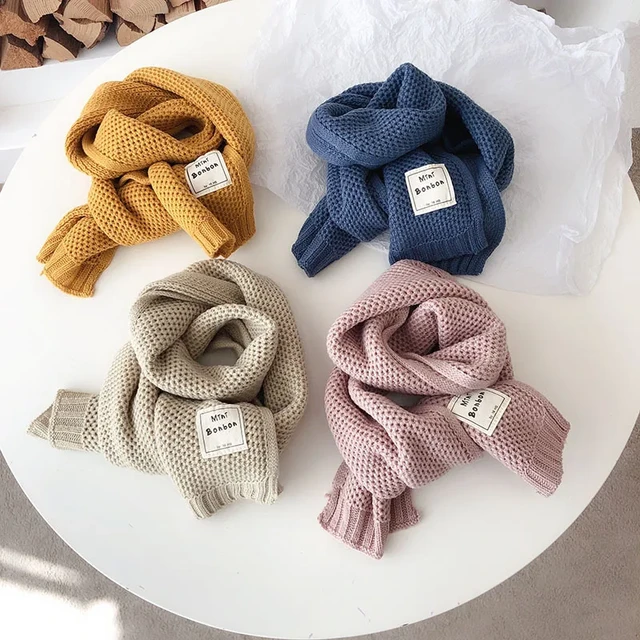 Écharpe en laine chaude pour enfants, nouvelle mode, accessoires pour bébé,  fille et garçon, automne et hiver, Bufanda 1-12 ans - AliExpress