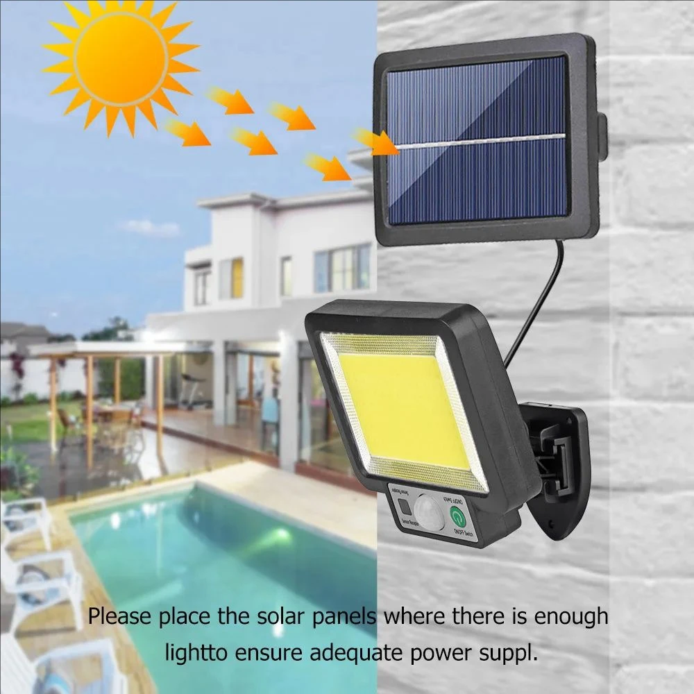 117COB Solar Flood Light Outdoor Motion Sensor Solar Wall Lamp 3 Lighting Modes