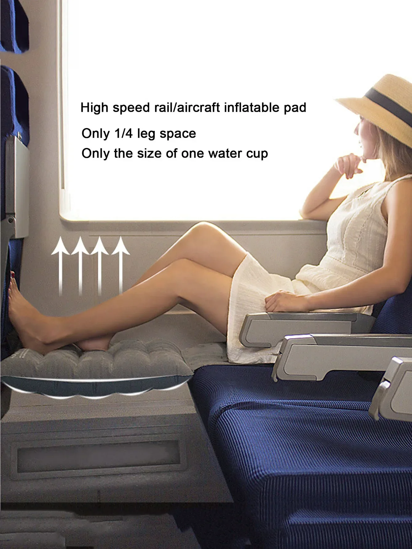 Adjustable Footrest Hammock Car Train Airplane Travel Inflatable Bed Camping Car Air Accessories Portable Mattress for Baby inflatable air bed car sleeping mattress camping mattress inflatable camping mattress airplane foot rest car foot rest