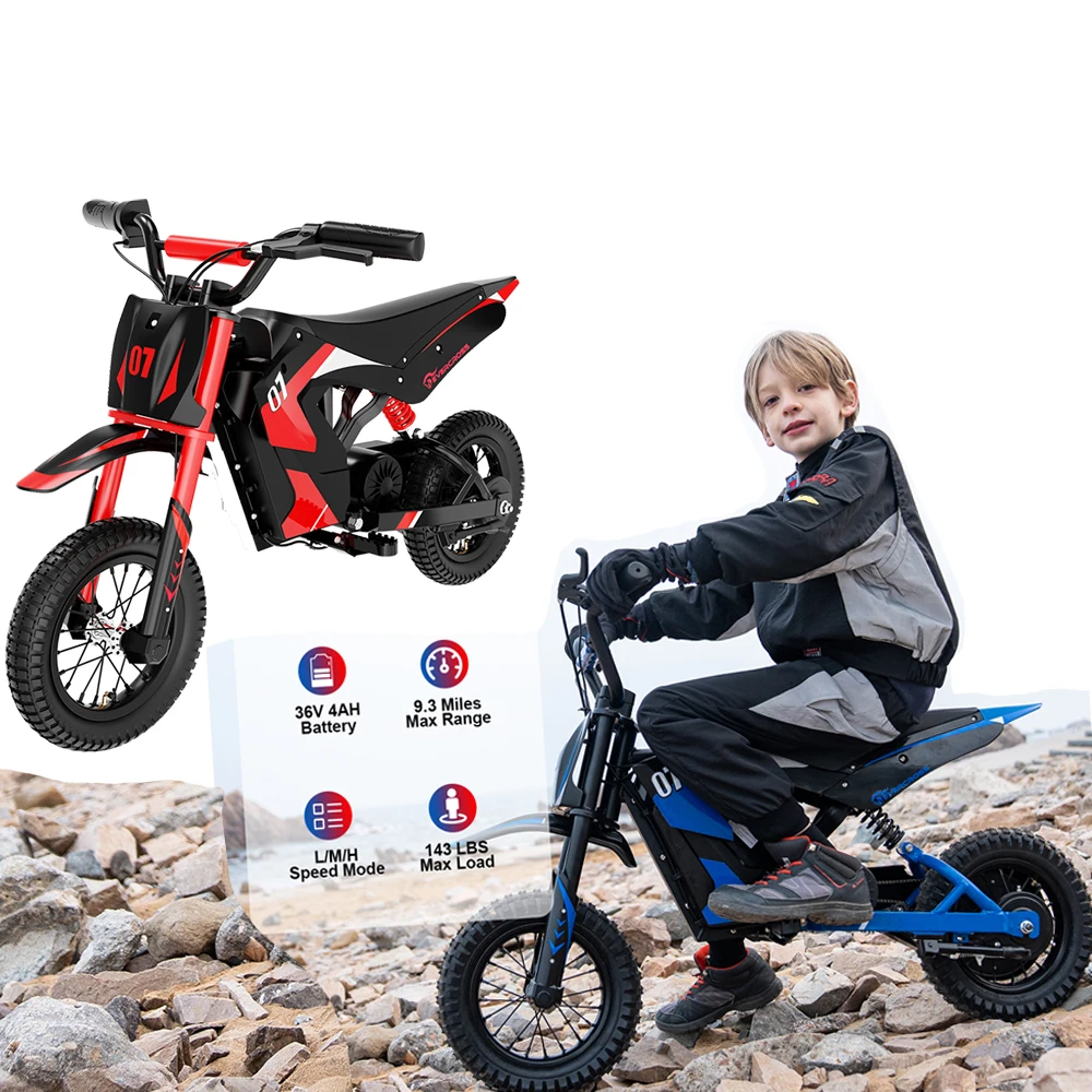Warehouse 8kmh 12 kmh 25kmh 3 speed gears children electric motorcycle 12 inch 4ah 36v electric motorcycle kids motorbike custom