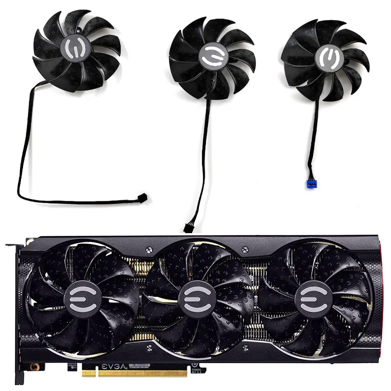 Nuova Ventola Gpu 3Pcs 88Mm 4Pin Muslimex Rtx 3080, Per Ventola Di Raffreddamento Scheda Video Evga Geforce Rtx 3080 3080 Ti 3090 3070