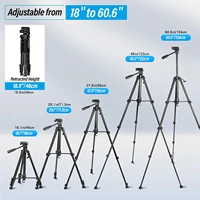 Tripod for Camera, Camera Tripod 60" Heavy Duty Tripod, Phone Tripod for Video Recording Photo Vlog, Iron Camera Tripods - Image 3
