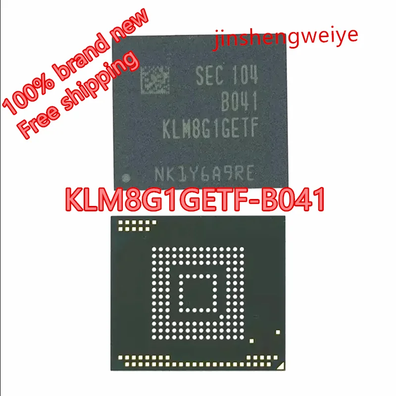 

1~10PCS KLM8G1GETF-B041 KLM8G1GETF 8GB emmc 5.1 BGA153 memory chip 100% new original stock free shipping