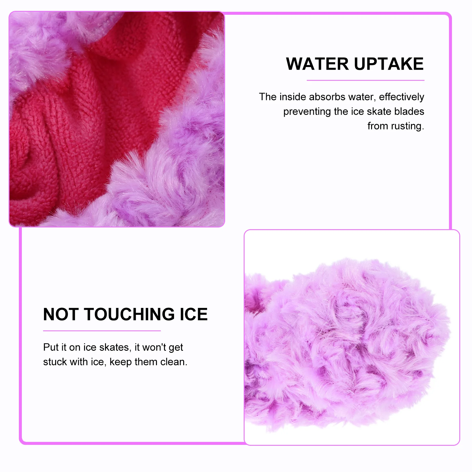 Ice Skates Fuzzy Ice Skate Blade Covers Hockey Wear-resistant Blade Protectors Skate Soakers Figure Wear-resistant