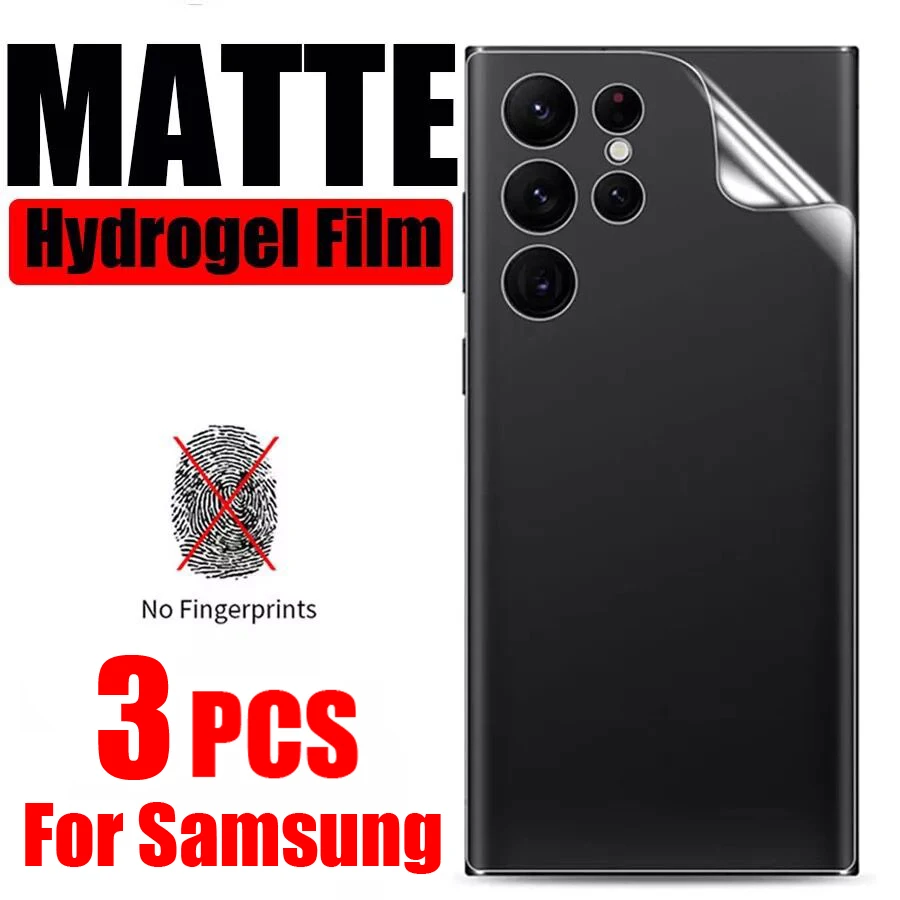 Pellicola Idrogel Opaca 3 Pezzi Per Samsung S23 S22 S21 S20 Ultra Fe S8 S9 S10 Plus Pellicola Salvaschermo Per Note 8 9 10 20 Pellicola Posteriore